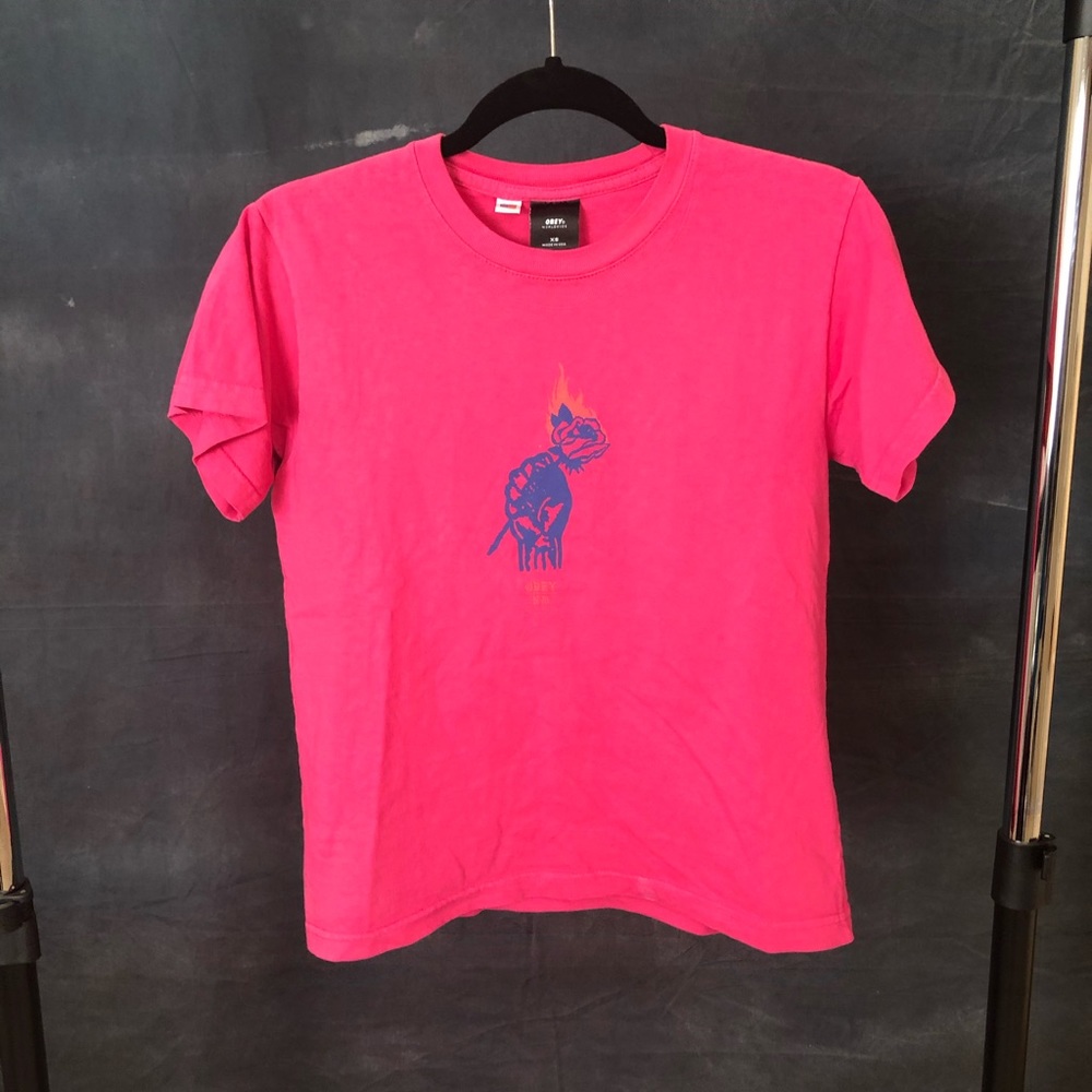 Obey Pink Baby Tee